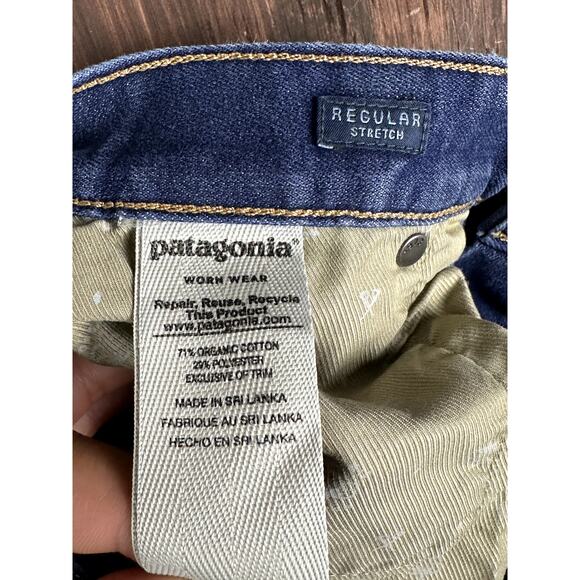 Patagonia Performance Regular Fit Jeans Pants Organic Cotton Denim Blue 35x32 Me - Picture 8 of 10